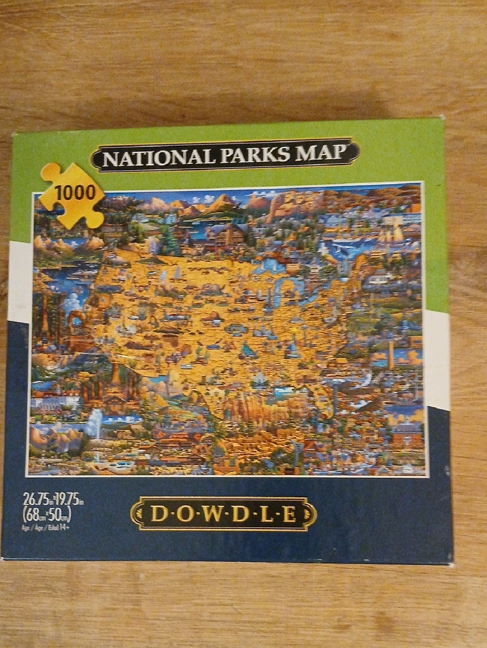 National Parks Map 1000-Piece Puzzle